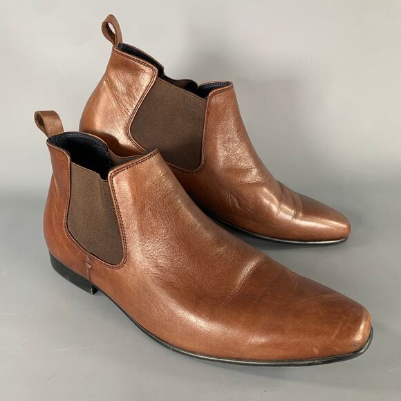 DROVER Size 12 Brown Leather Square Toe Boots main image 7